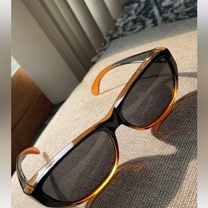 Stylish Black and Burnt Orange FitOver Sunglasses NWT